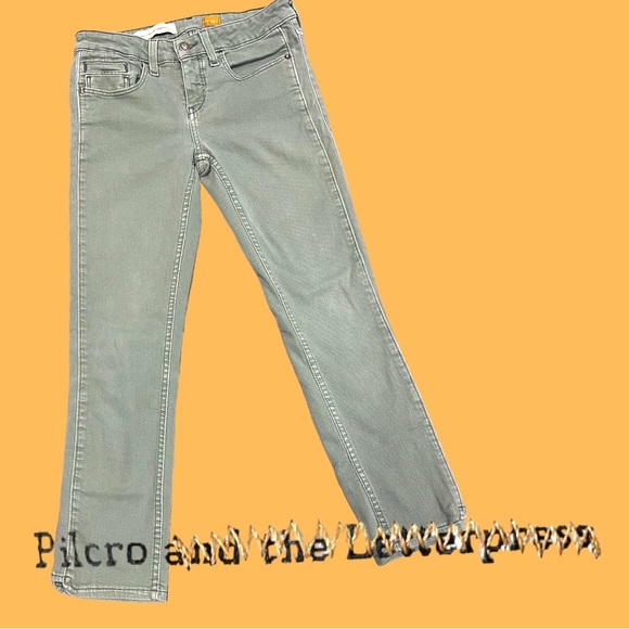 Pilcro and the Letterpress Denim - Pilcro and the Letterpress ankle straight leg jeans in light sage. Size 26P